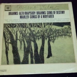 Bruno Walter / Mildred Miller – Brahms / Mahler Columbia ML 5888 2 Eye LP