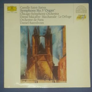 Camille Saint-Saens ‎- Symphony No. 3  Barenboim Moglia Yordanoff DGG LP EX