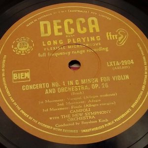 Campoli Mendelssohn Bruch Violin Concertos Decca LXTA 2904 lp ED1