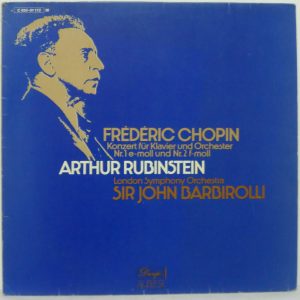 Chopin – Concerto for Piano & orch Nos 1 & 2 Rubinstein LSO Barbirolli DACAPO LP
