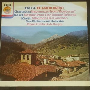 De Burgos – Falla , Granados , Ravel El Amor Brujo Decca ‎JB 50 lp EX