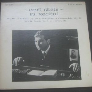 Emil Gilels – In Recital 2LP Schumann Brahms Chopin Discocorp‎ IGI-299 USA RARE