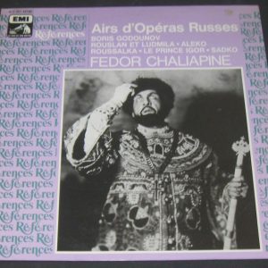 Fedor Chaliapin  Russian Opera Arias  Godounov Roussalka Aleko HMV EMI . lp EX