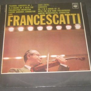 Francescatti – Paganini / Saint Saens / Ormandy / Mitropoulos CBS 72151 LP ED1