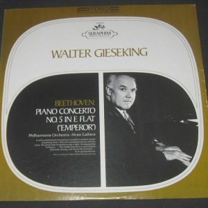 Gieseking / Galliera – Beethoven Piano Concerto No. 5 Seraphim S 60069 lp EX