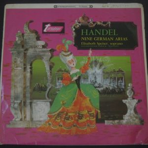 Handel 9 German arias Speiser / winterthurer baroque quintet Vox Turnabout LP