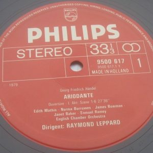 Handel – Ariodante  Baker Mathis Burrowes / Leppard PHILIPS 6769025  4 LP BOX