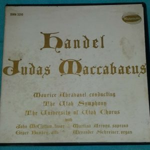 Handel – Judas Maccabaeus  Abravanel  Westminster XWL 3310 3 LP Box  EX
