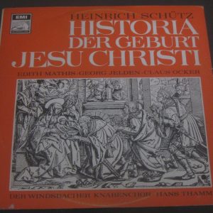Heinrich Schutz Historia Der Geburt Christi  Hans Thamm  EMI ‎C 063-28513‎ LP EX