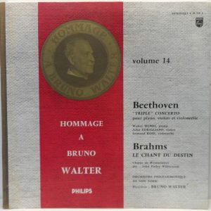 Hommage A Bruno Walter Vol 14 BEETHOVEN Triple Concerto BRAHMS Le Chant PHILIIPS