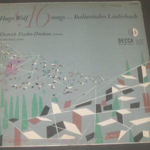 Hugo Woof 16 Songs Italian Song Book Fisher-Dieskau Klust Decca  DL 9632 lp 50’s