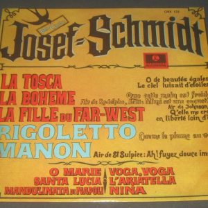Josef Schmidt – Recital . Yellow Parlophone ORX 125 lp RARE