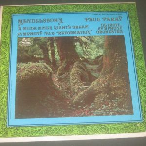 Mendelssohn Midsummer Nights Dream Symphony 5 Paray  Mercury Wing SRW 18067 LP
