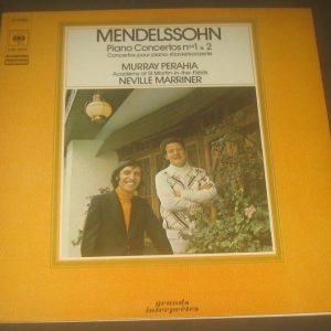Mendelssohn – Piano Concertos  No. 1 / 2 PERAHIA / MARRINER CBS 76376 LP EX