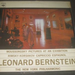 Moussorgsky Pictures Rimsky-Korsakov Capriccio Bernstein CBS 72189 lp ED1