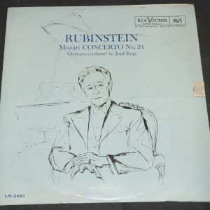 Mozart Concerto No. 24 Krips Rubinstein RCA LM-2461 ed1 lp ex