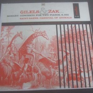 Mozart Concerto for 2 Pianos Saint-Saens Carnival Gilels / Zak MONITOR LP RARE