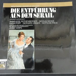 Mozart Die Entfuhrung Aus Dem Serail Krips Rothenberger Gedda HMV EMI lp ex