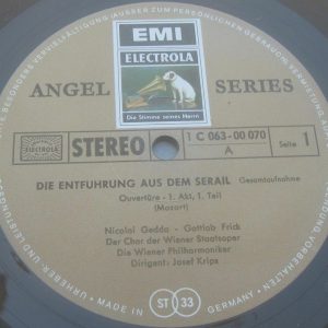 Mozart Die Entführung aus dem Serail Krips Gedda ELECTROLA / EMI GOLD 2 LP Box