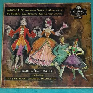 Mozart Divertimento  Schubert Five Minuets Munchinger London  LL 1393 LP 50’s