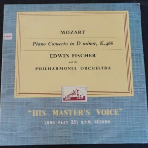Mozart – Piano Concerto in D minor  Edwin Fischer HMV BLP 1066 10″ lp ex