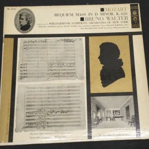 Mozart ‎- Requiem Mass Bruno Walter Columbia ‎6 Eye ML 5012 lp