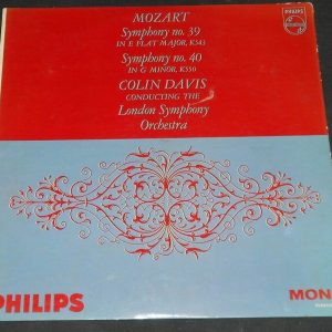 Mozart Symphony No. 39 , 40 Colin Davis Philips PHM 500 036 LP