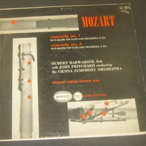 Mozart flute Concertos Barwahser / Pritchard Epic LC 3033 Gold lp 50’s