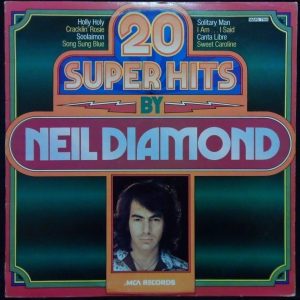 NEIL DIAMOND – 20 Super Hits COMP LP Rare Israel Israeli press MCA 1977 folk pop