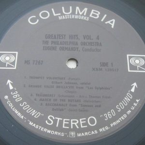 Ormandy / Philadelphia Orchestra Greatest Hits Vol 4 Columbia MS 7267 2 Eye lp