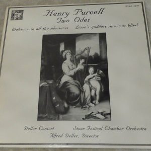 Purcell Two Odes Alfred Deller , Deller Consort MHS 3445 lp EX
