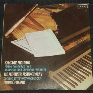 Rachmaninov Piano Concerto No. 4 Ashkenazy Previn PAX LP ( DECCA SXL 6556 )