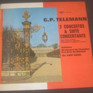 Redel / Retyi / Grimm – Telemann : Flute / 2 Violins Concertos Etc Erato LDE lp
