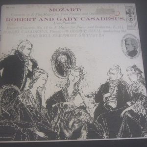 Robert / Gaby Casadesus Szell : Mozart Concertos Columbia ‎6 Eye ML 5151 LP