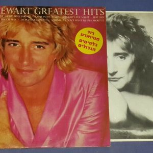 Rod Stewart – Greatest Hits unique Hebrew title on Cover Israeli LP Israel EX