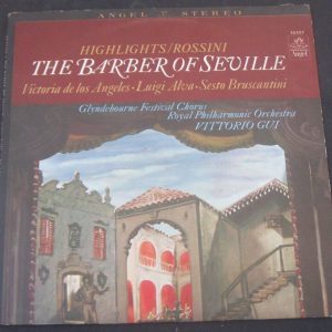Rossini Barber Of Seville Highlights De Los Angeles /Alva / Gui Angel S 36207 LP