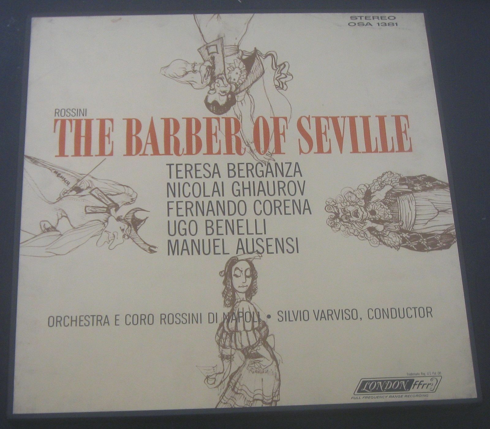 Rossini The Barber of Seville Varviso London ‎OSA 1381 3 LP BOX EX