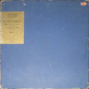SCHNABEL – SCHUBERT SONATA / ALLEGRETTO . HMV COLH 33 lp EX