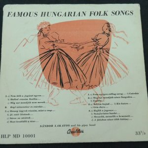 Sandor Lakatos ‎– Famous Hungarian Folk Songs Qualiton ‎ HLP MD 10001 10″ LP EX