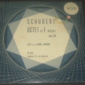 Schubert Octet – VIENNA SYMPHONY – VOX PL 6970 LP 1951
