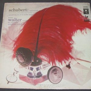 Schubert – Rosamunde / Symphony 5 . Bruno Walter Columbia ML 5156 6 eye lp