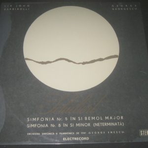 Schubert Simfonia Nr. 5 / 8 Barbirolli / Georgescu Electrecord 0674  LP EX