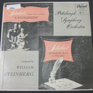 Schubert – Symphony No. 8 / 2 William Steinberg . Capitol FDS lp RARE