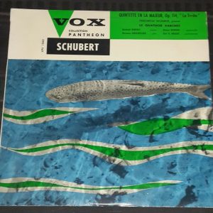 Schubert Trout Quintet Barchet Quartet Wuhrer Vox XPV 1060 10″ lp EX