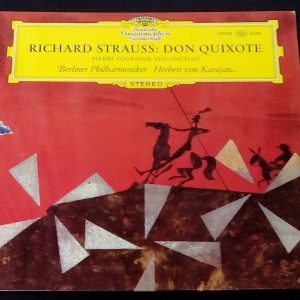 Strauss : Don Quixote , Karajan , Fournier Cello DGG 139009 Tulips LP EX