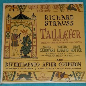Strauss – Taillefer And Divertimento After Couperin Artur Rother  Urania LP