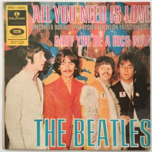 The Beatles – All You Need Is Love 7″ Parlophone EPOC 40023 ISRAEL PRESSING RARE
