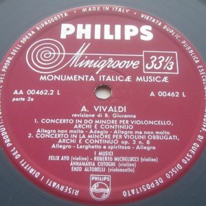 Vivaldi – Concerto alla rustica – I Musici Philips A 00462 L lp