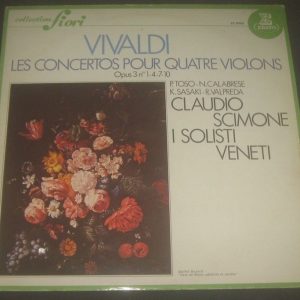 Vivaldi Concertos For 4 Violins Claudio Scimone I Solisti Veneti ‎Erato lp EX