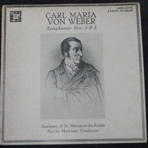 Von Weber – Symphonies Nos. 1 & 2 Marriner MHS 4977X lp EX